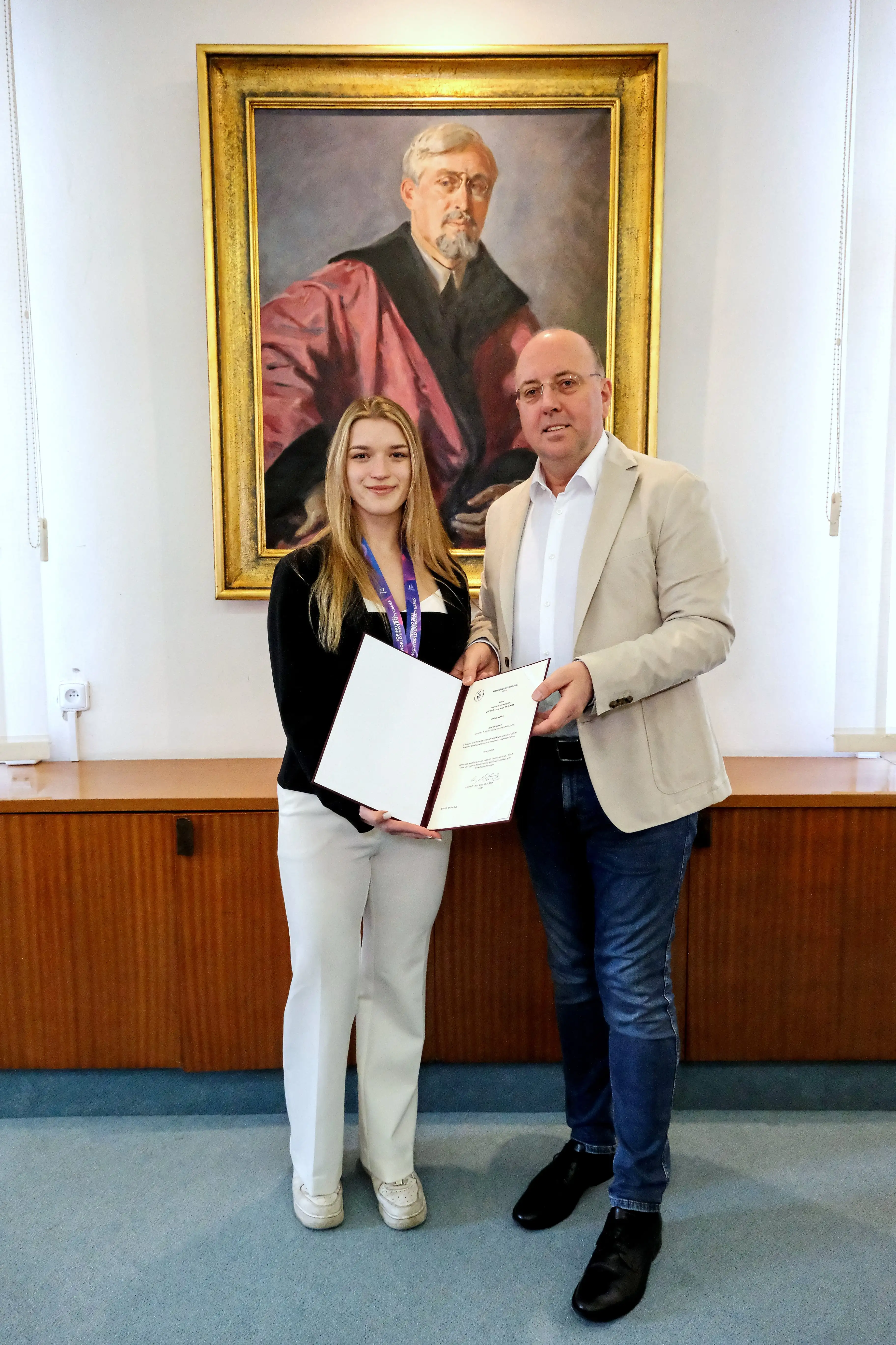 Ocenění studentů za sportovní výsledky